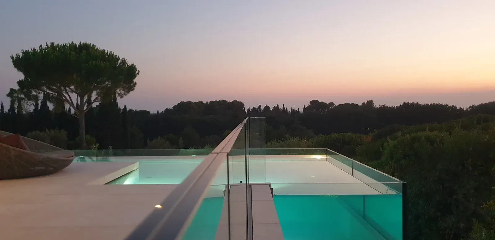 Fenêtre aquatique en verre