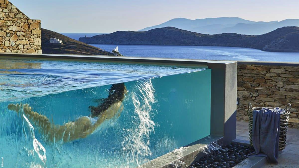 Paroi pour piscine à Débordement